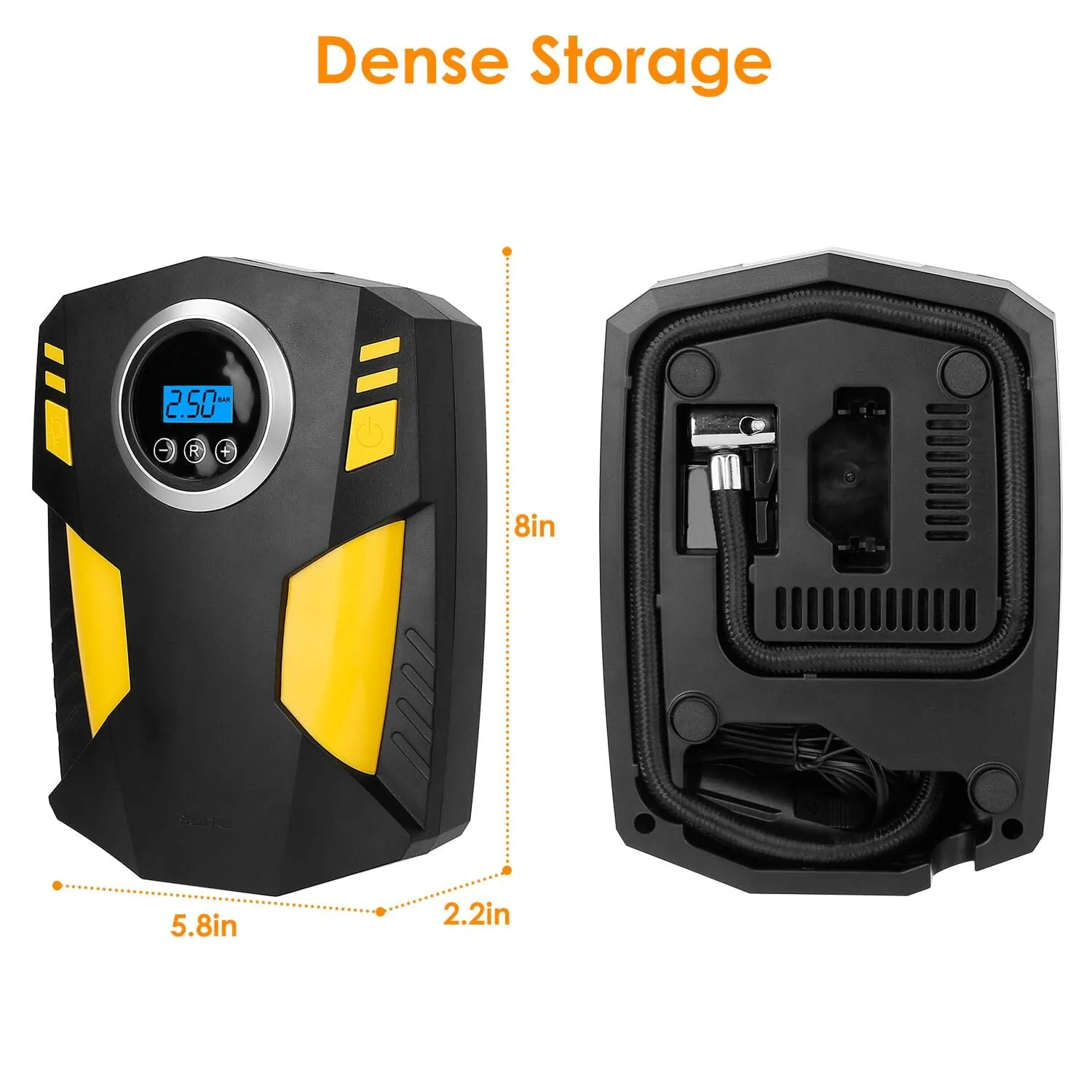 12V Digital Car Air Pump Compressor with LED Light 150 PSI