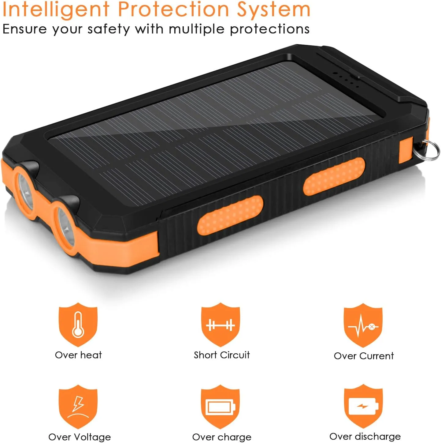 20000Mah Solar Powered Power Bank Flashlight With Compass Pa-14