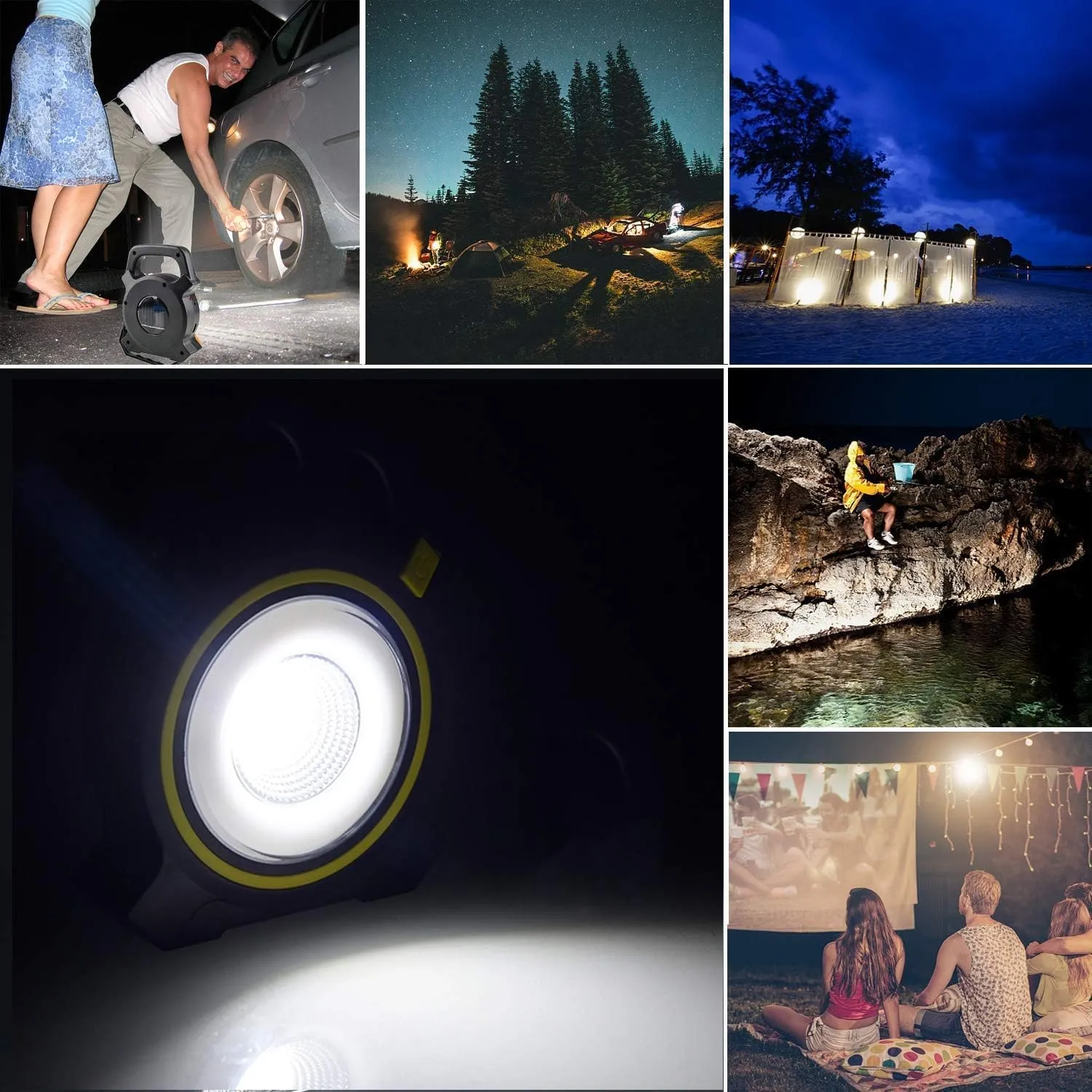 20W Solar Powered Magnetic Camping Light Fa-819A