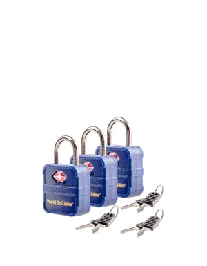 3PCS TSA PADLOCK