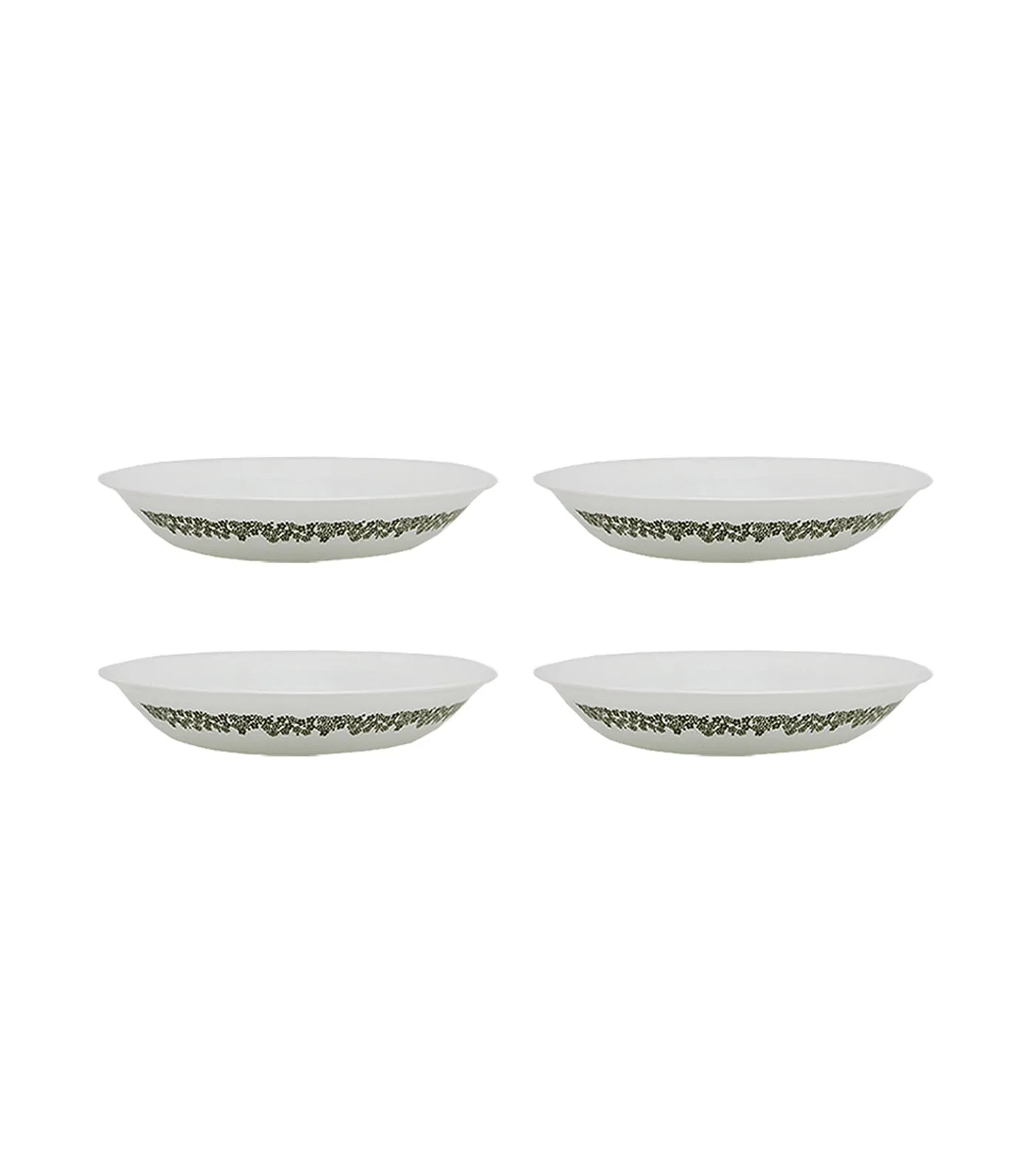 4-Piece Soup Plate Set - Spring Blosson Green