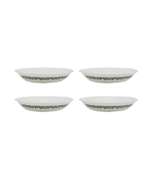 4-Piece Soup Plate Set - Spring Blosson Green