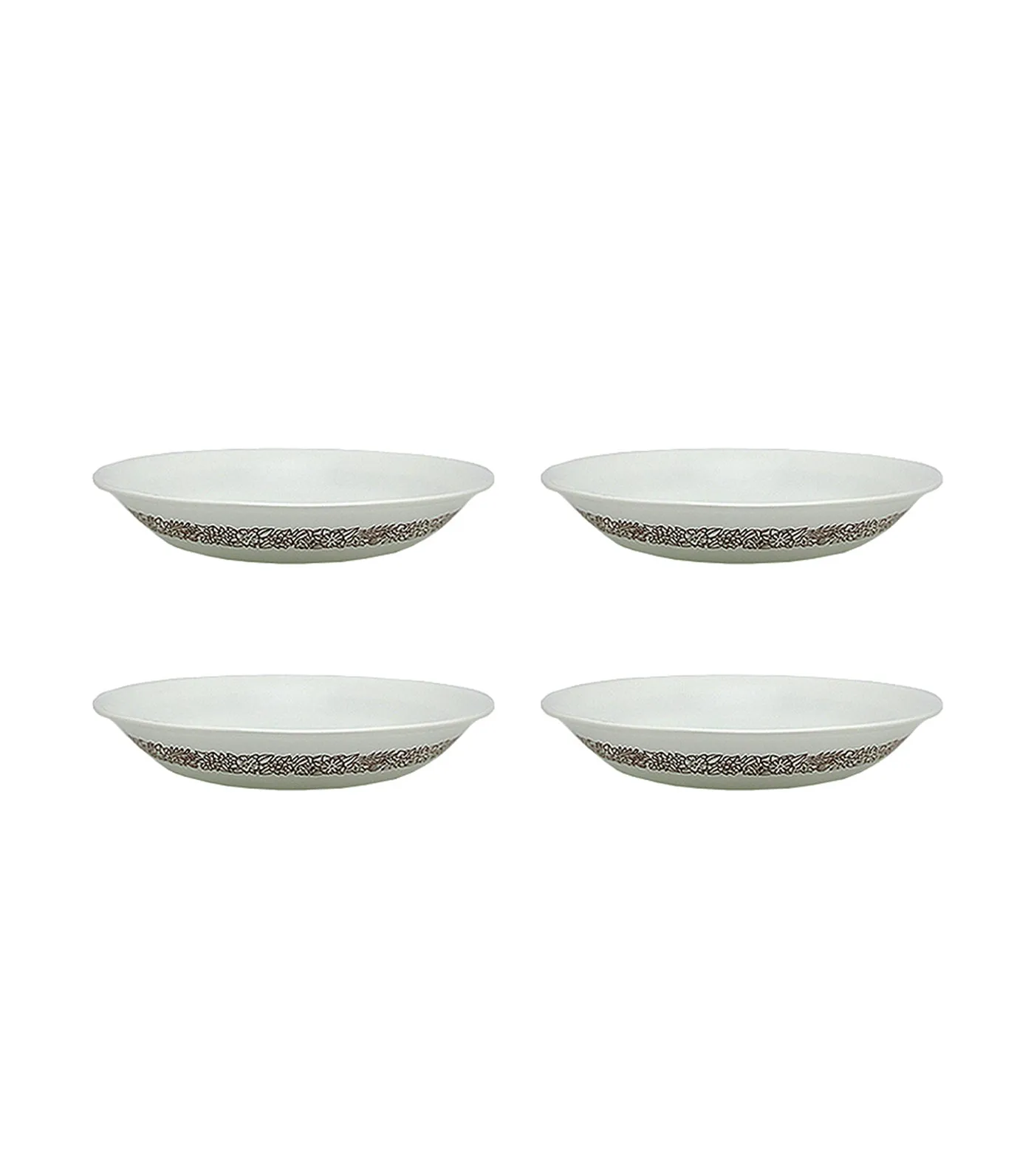 4-Piece Soup Plate Set - Woodland Brown