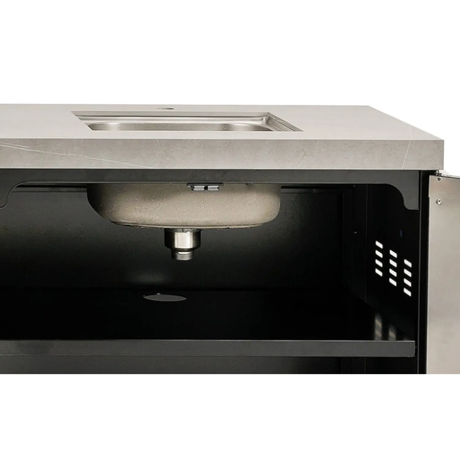 4B-S Series Outside Kitchen Double Side Cabinet, Benchtop with Sink