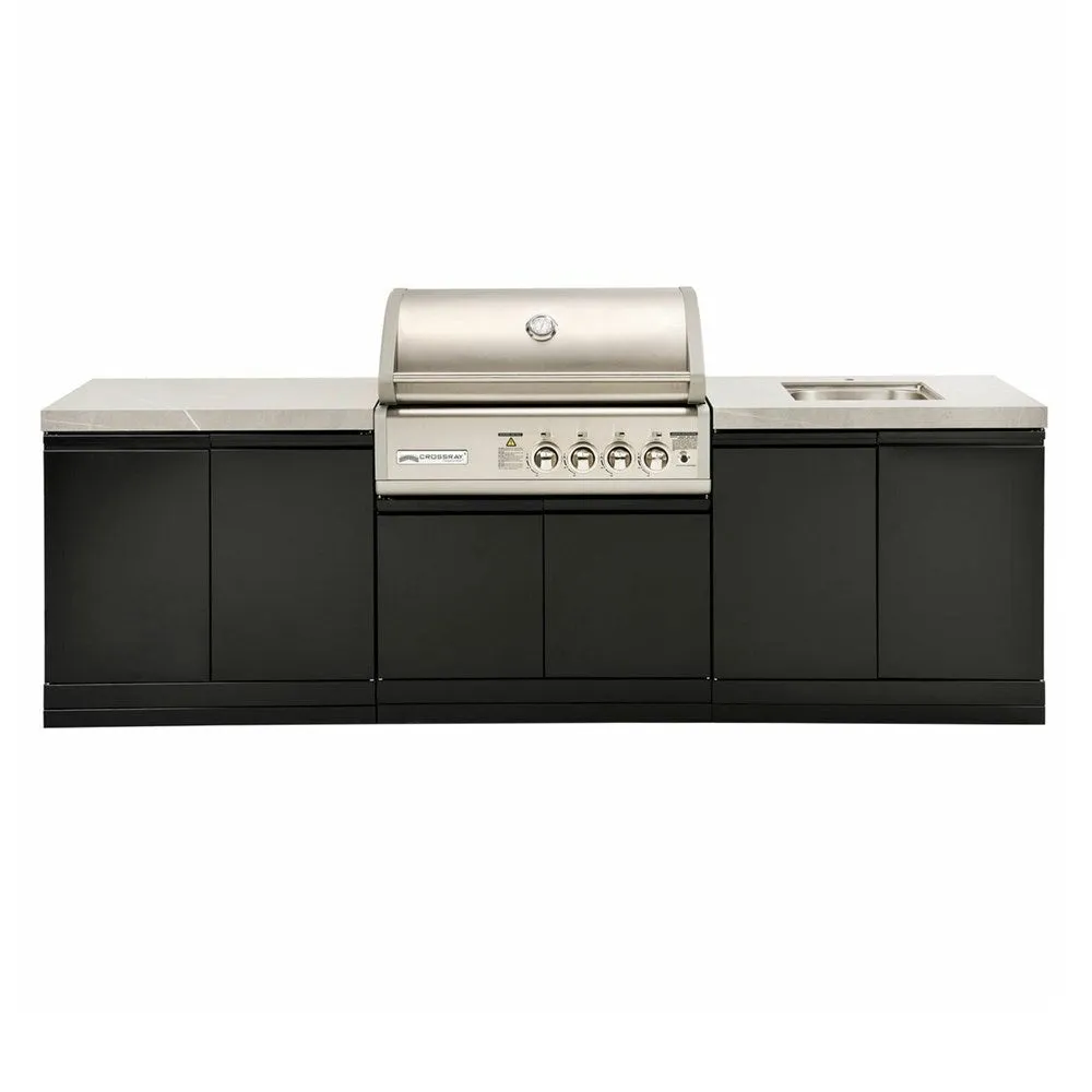 4B-S Series Outside Kitchen Double Side Cabinet, Benchtop with Sink