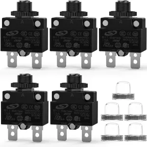 5Pcs 15Amp Terminals Circuit Breaker