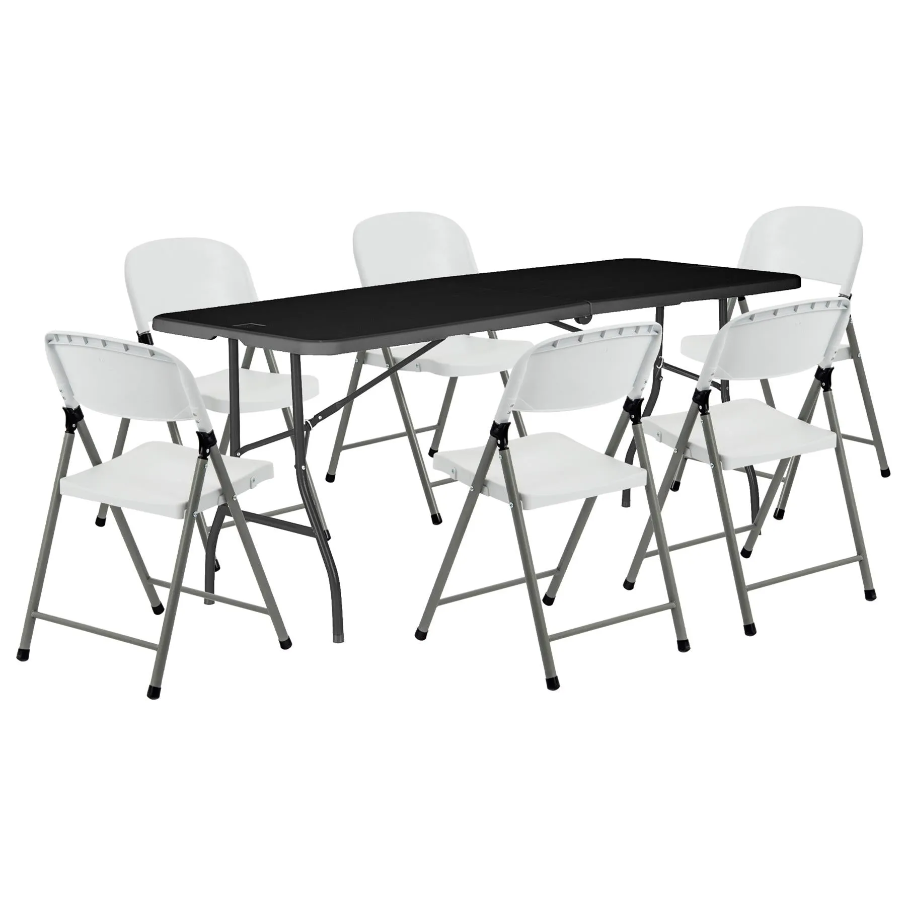 6 feet / Folding Table & Chair Set - 180cm - By Harbour Housewares