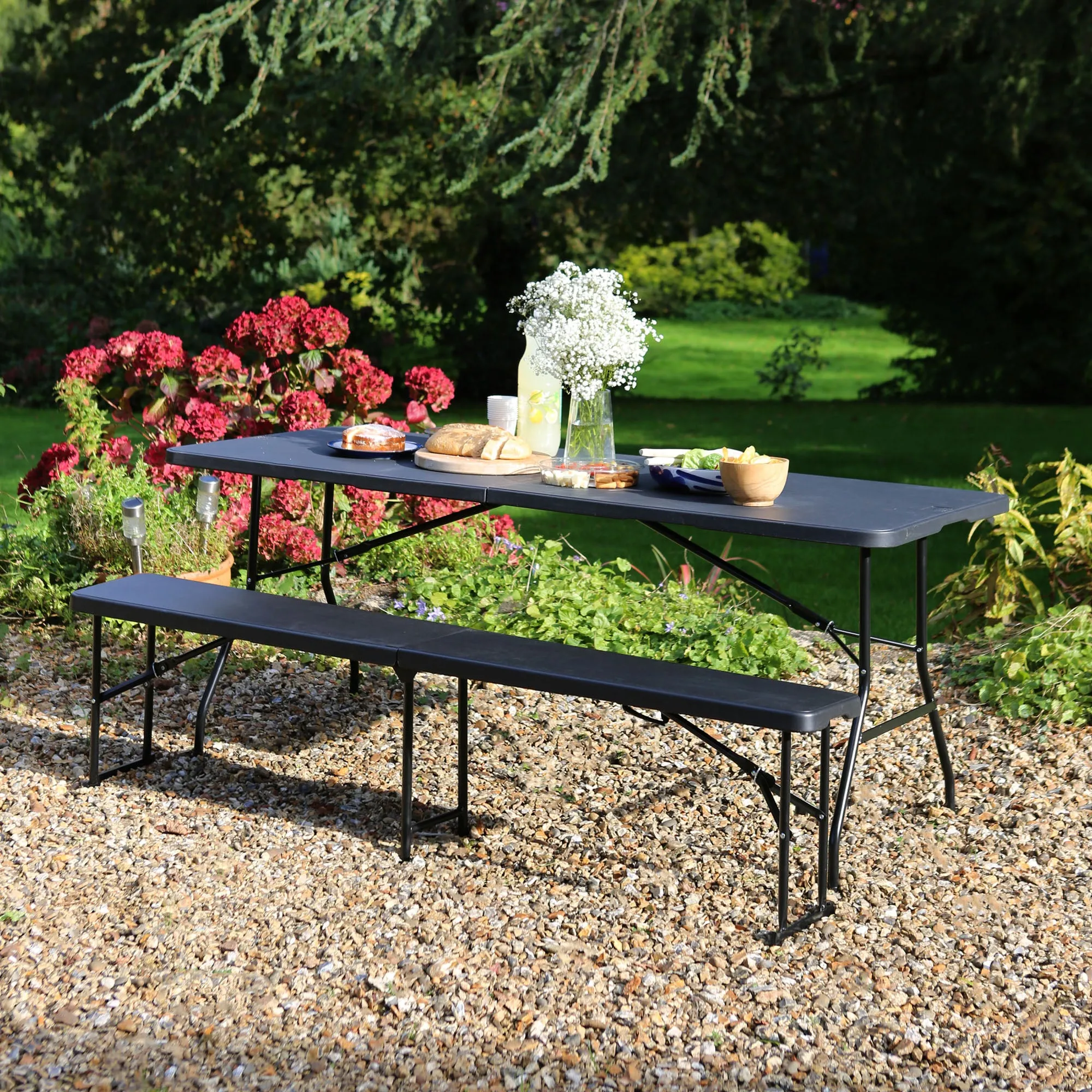 6 feet / Folding Table & Chair Set - 180cm - By Harbour Housewares