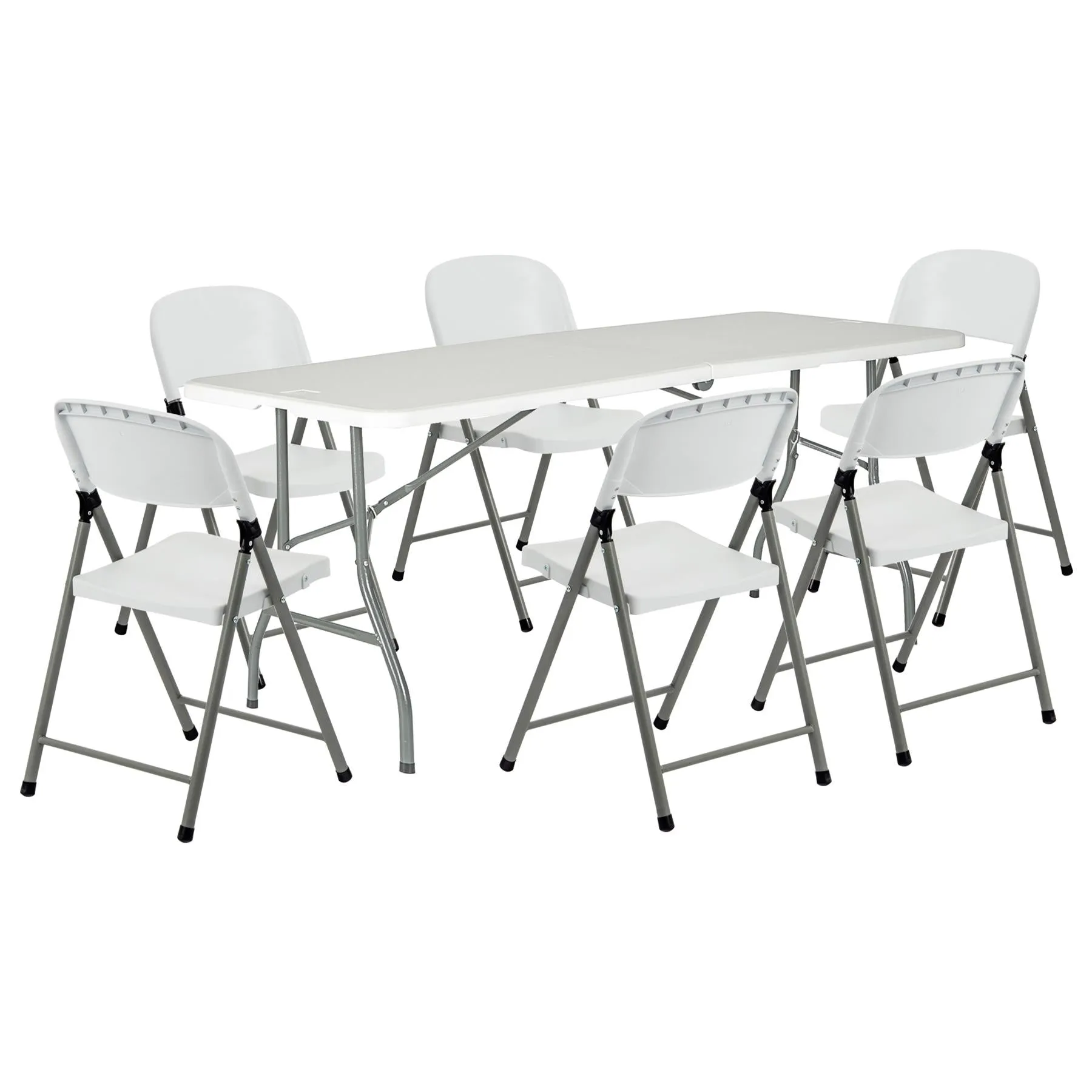 6 feet / Folding Table & Chair Set - 180cm - By Harbour Housewares