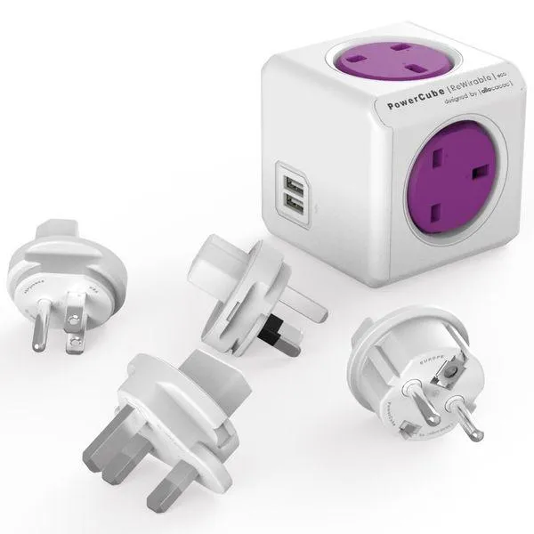 Allocacoc Powercube Rwable USB Trav Apt 4O 2Trvl