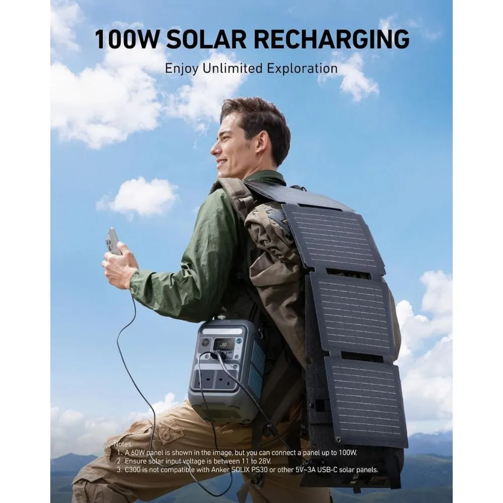 Anker SOLIX C300 Portable Power Station (300W, 90,000 mAh) - A1722