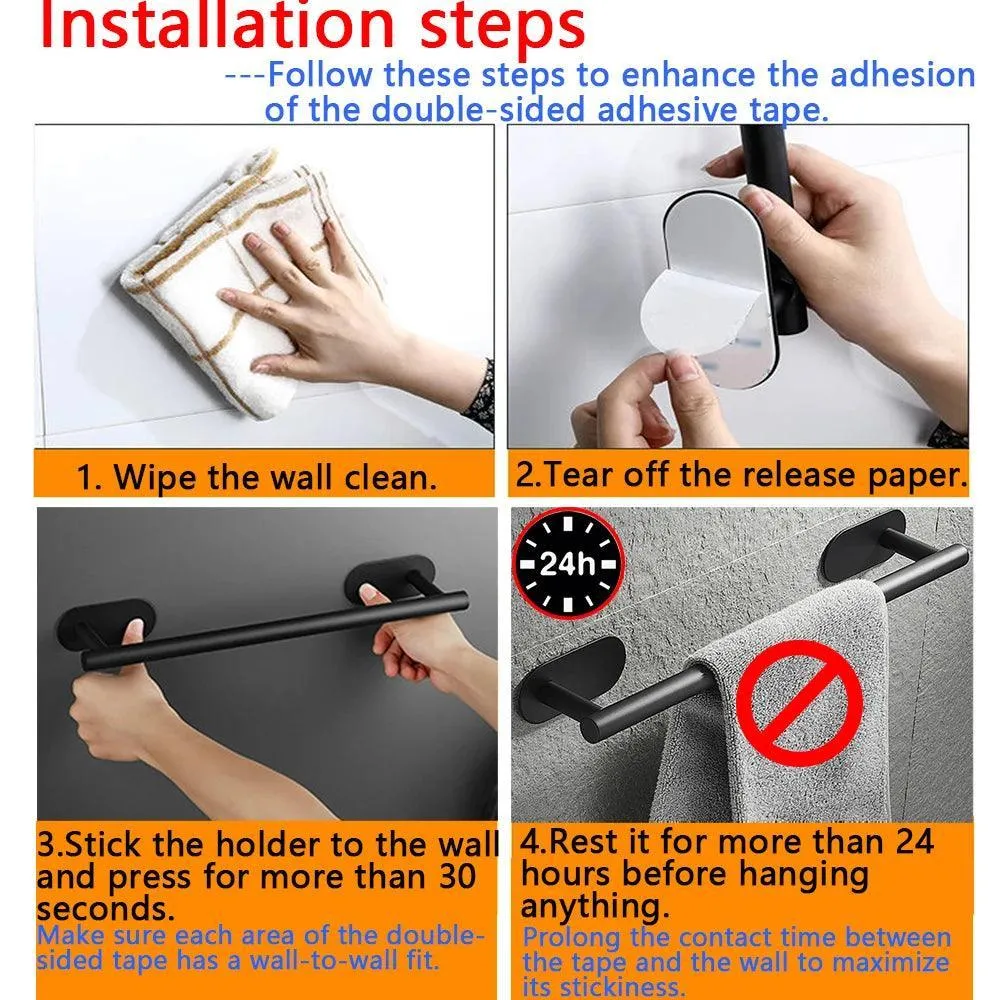 Bathroom Hardware Set with Wall Mount Organizer: Stylish Space-Saving Solution