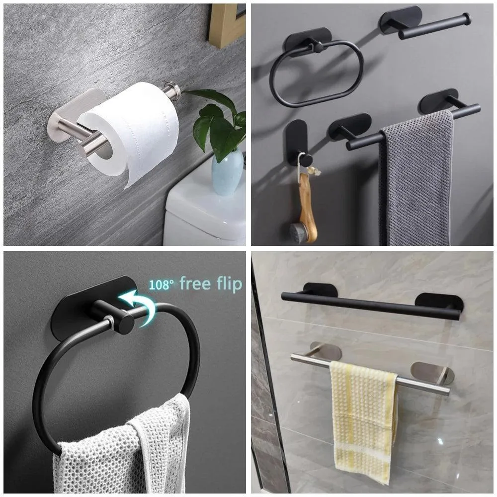 Bathroom Hardware Set with Wall Mount Organizer: Stylish Space-Saving Solution