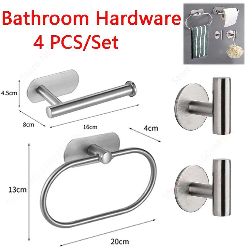 Bathroom Hardware Set with Wall Mount Organizer: Stylish Space-Saving Solution