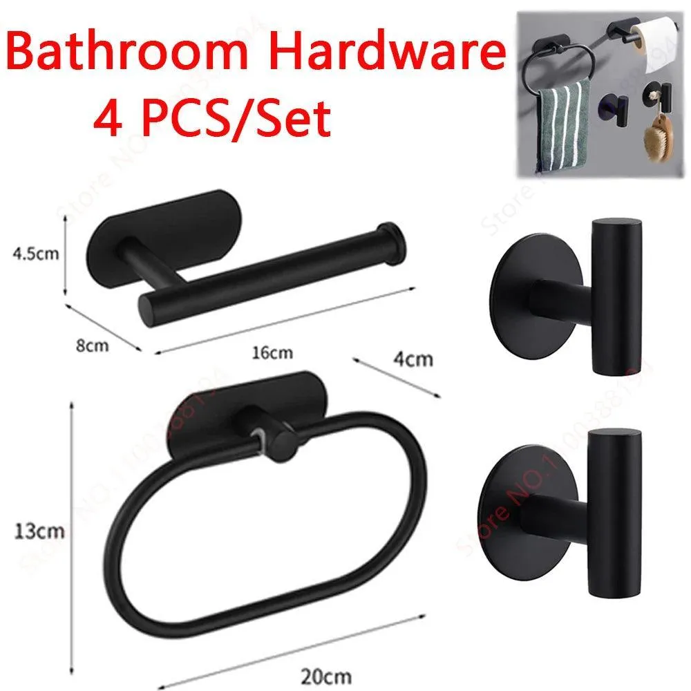 Bathroom Hardware Set with Wall Mount Organizer: Stylish Space-Saving Solution