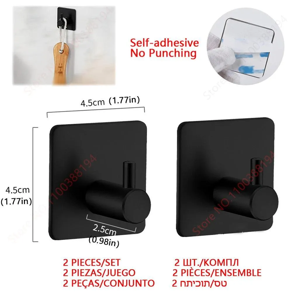 Bathroom Hardware Set with Wall Mount Organizer: Stylish Space-Saving Solution