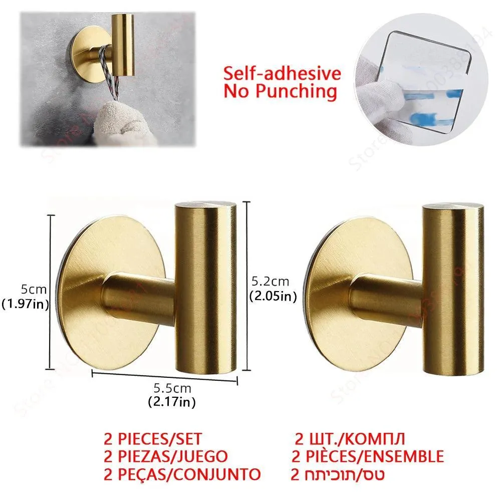 Bathroom Hardware Set with Wall Mount Organizer: Stylish Space-Saving Solution