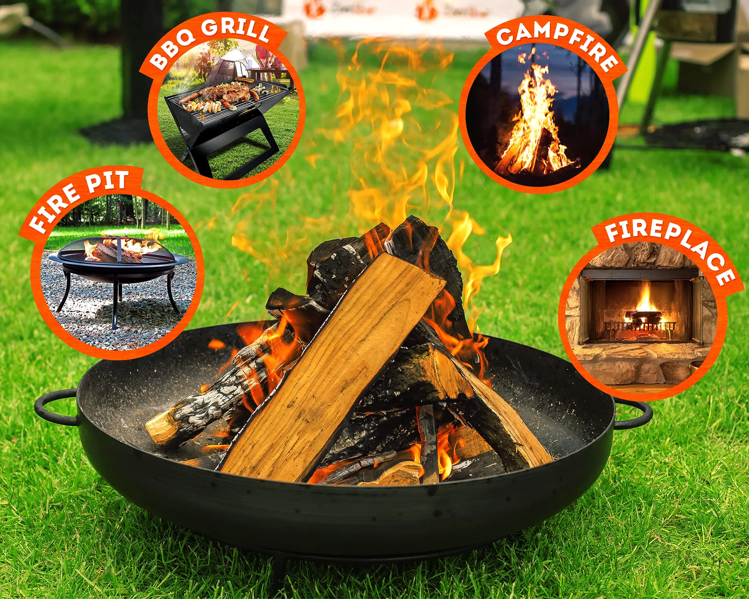 Bbq Cooking Firewood Logs 15 Lb - Apple (Fruit Mix) Fire Wood And Chips - Box Of Fire
