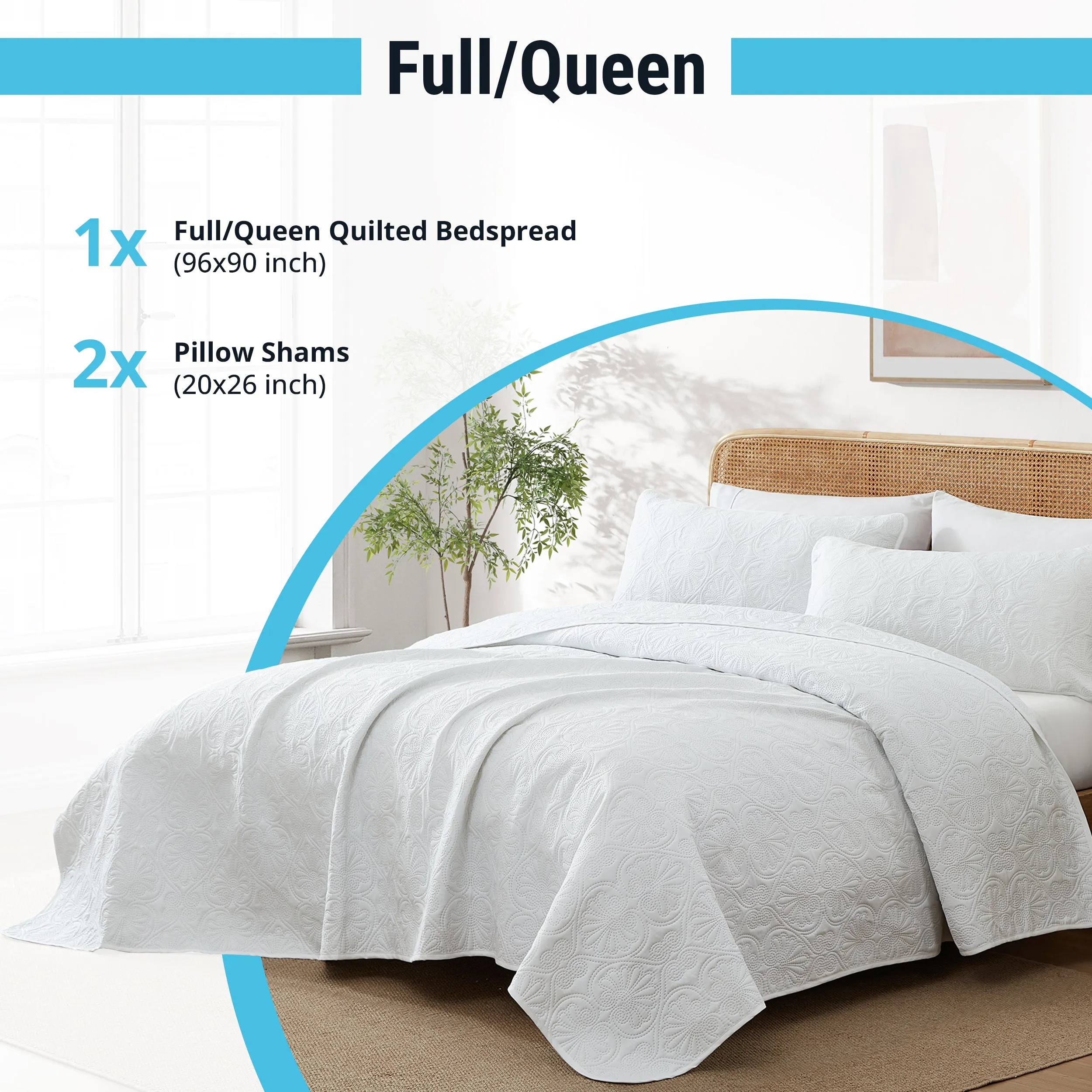 Benji - 3 Piece Size Quilt Set, Lightweight Bedspread Coverlet Set