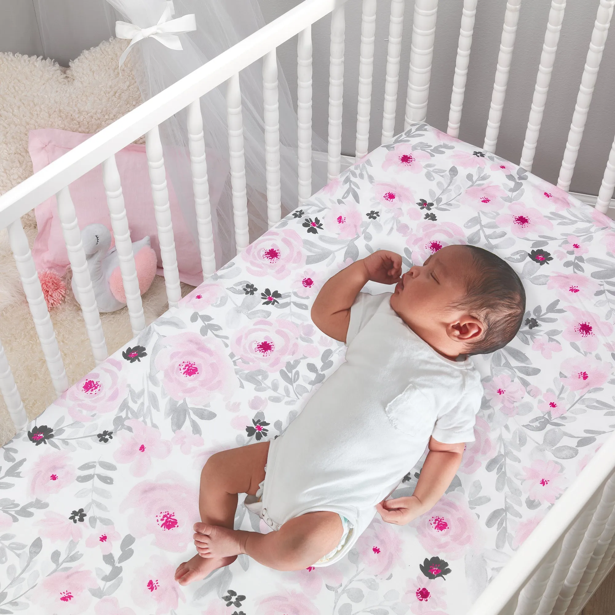 Blossom Fitted Mini Crib Sheet