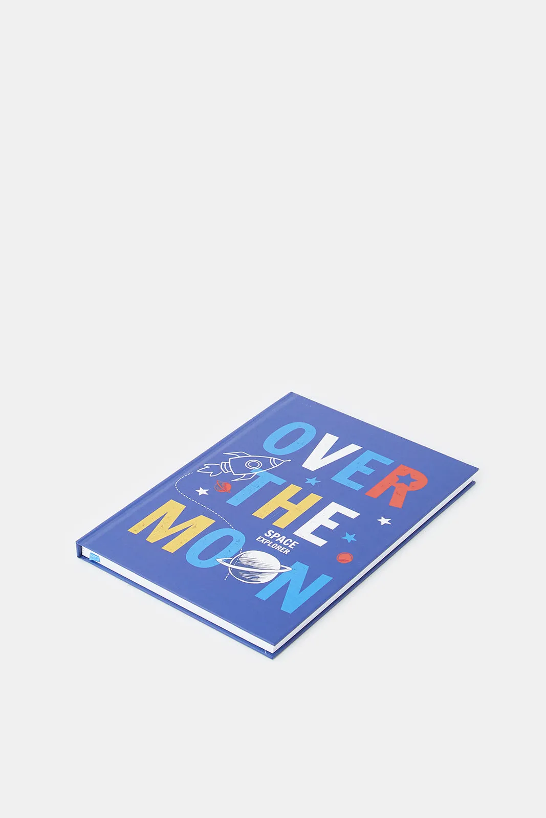 Blue A5 Space Man Print Hardcover Notebook