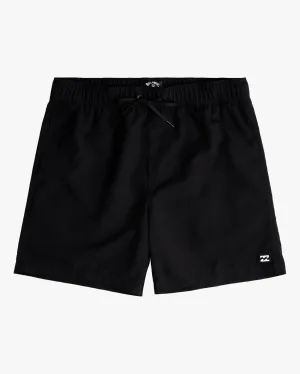 Boy's All Day Elastic Waist 16" Shorts - Black