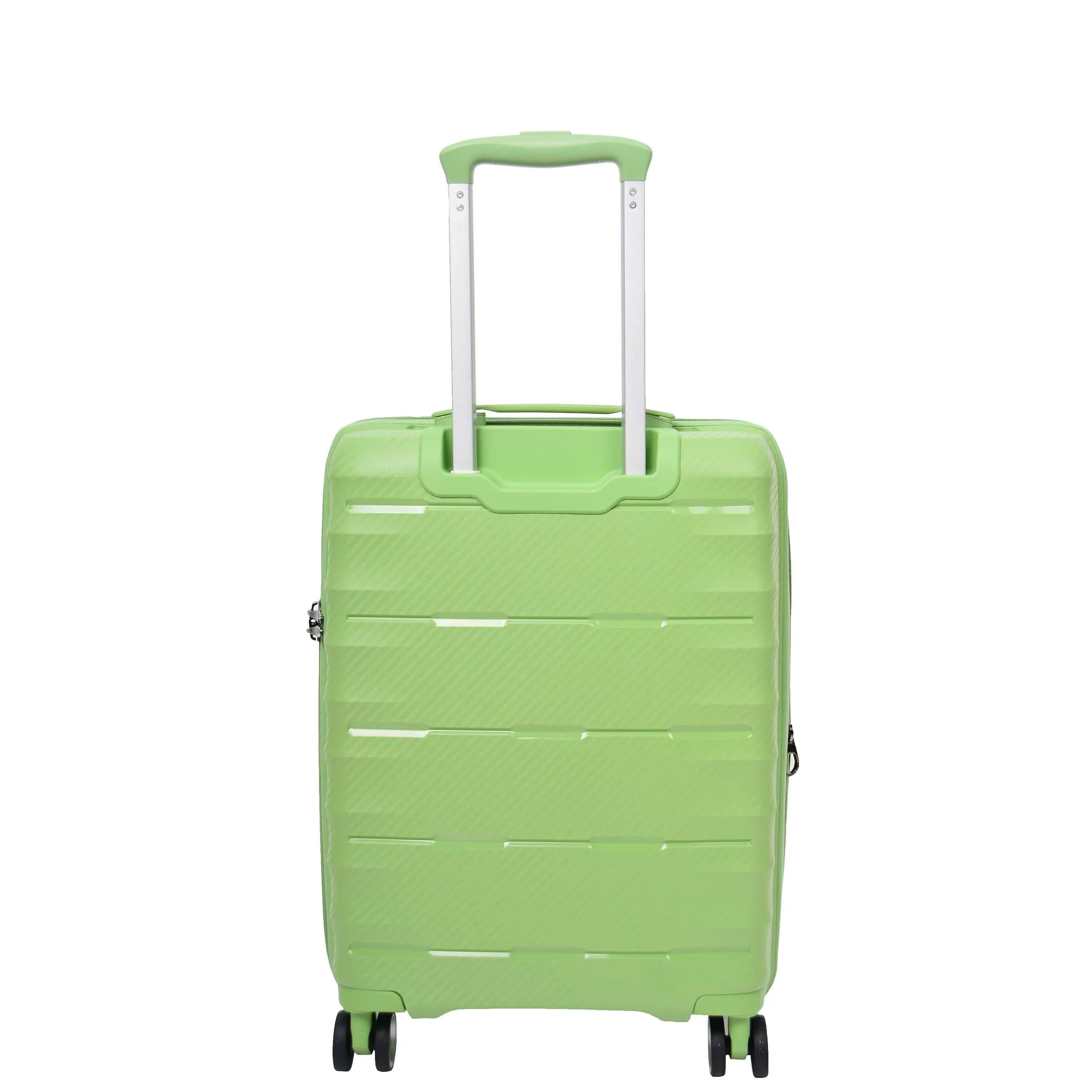 Cabin Size 8 Wheeled Expandable ABS Luggage Pluto Lime Green