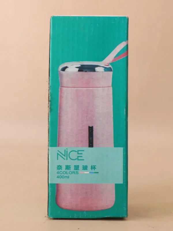 Cream Vacuum Flask / Insulated Water Bottle - 400ML / Thermos Temperature Double Walled