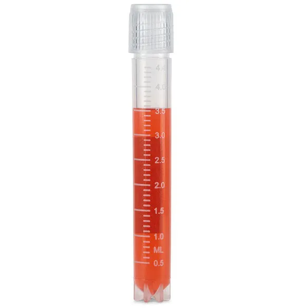 Cryogenic Vials Diamond Essentials, Exteral Threads, Conical Bottom, Self-Standing, Sterile