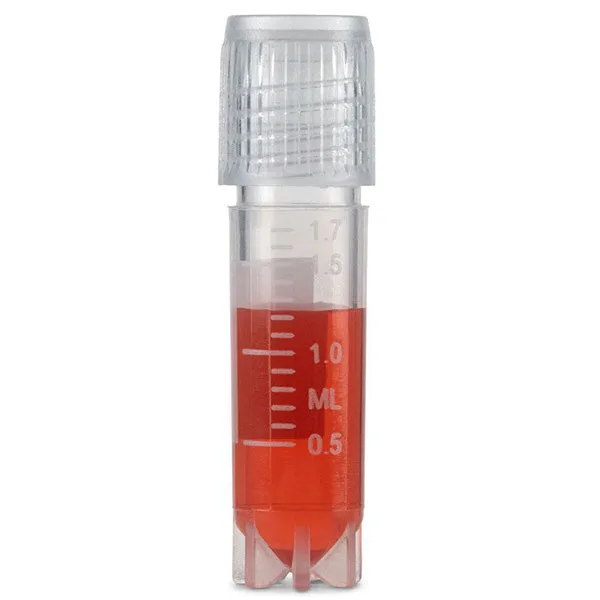Cryogenic Vials Diamond Essentials, Exteral Threads, Conical Bottom, Self-Standing, Sterile