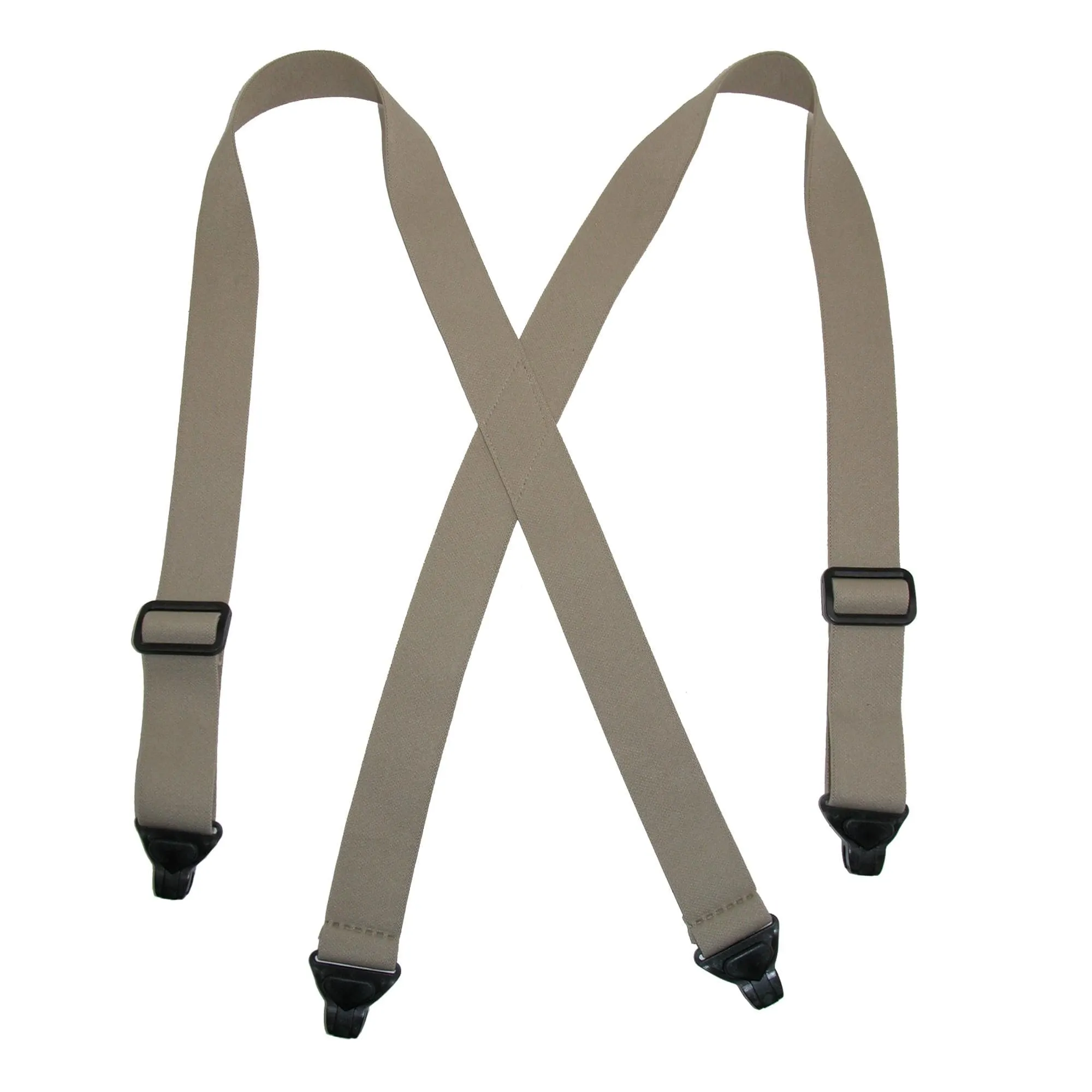 CTM® Men's Elastic Plastic Clip-End TSA Compliant Airport Suspenders
