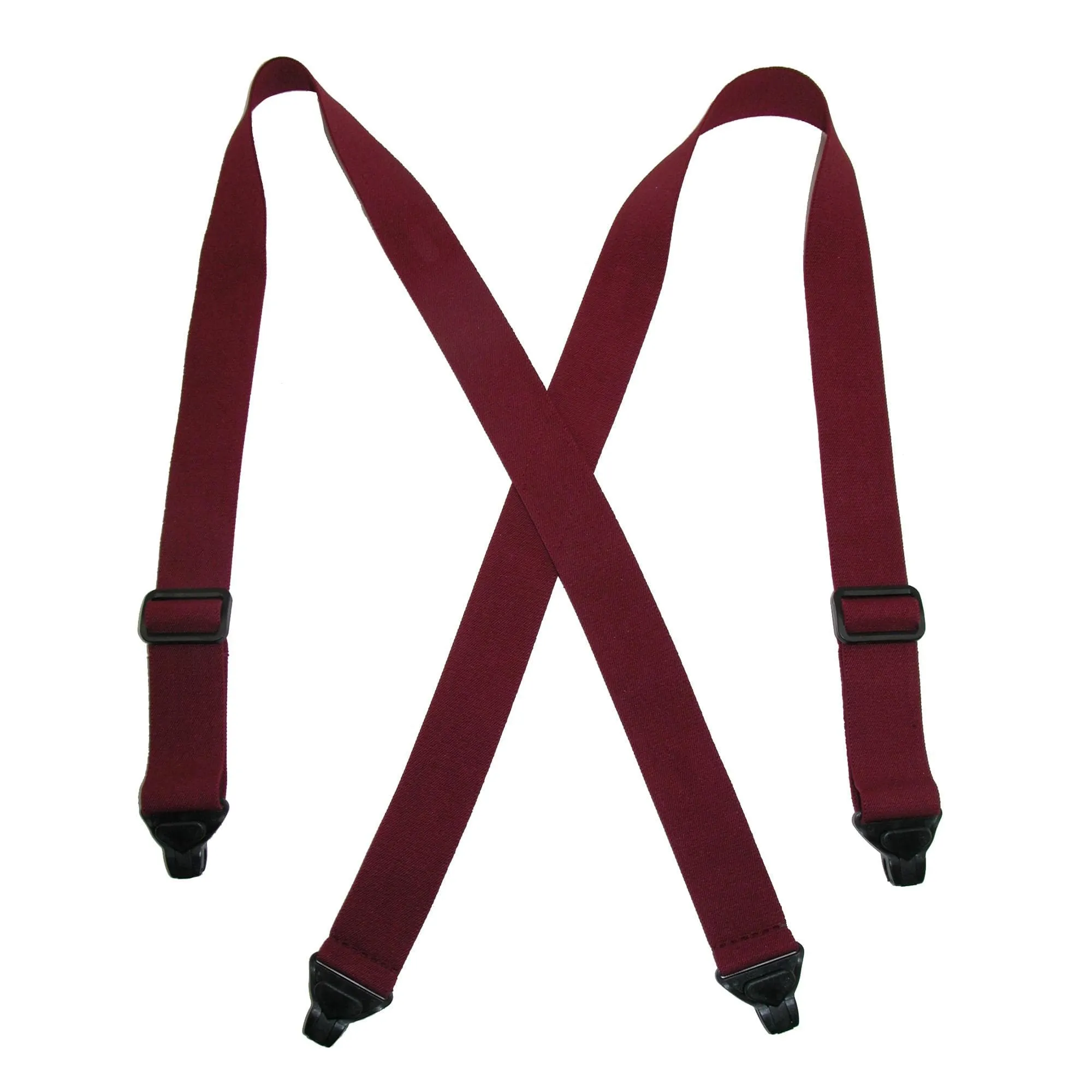 CTM® Men's Elastic Plastic Clip-End TSA Compliant Airport Suspenders