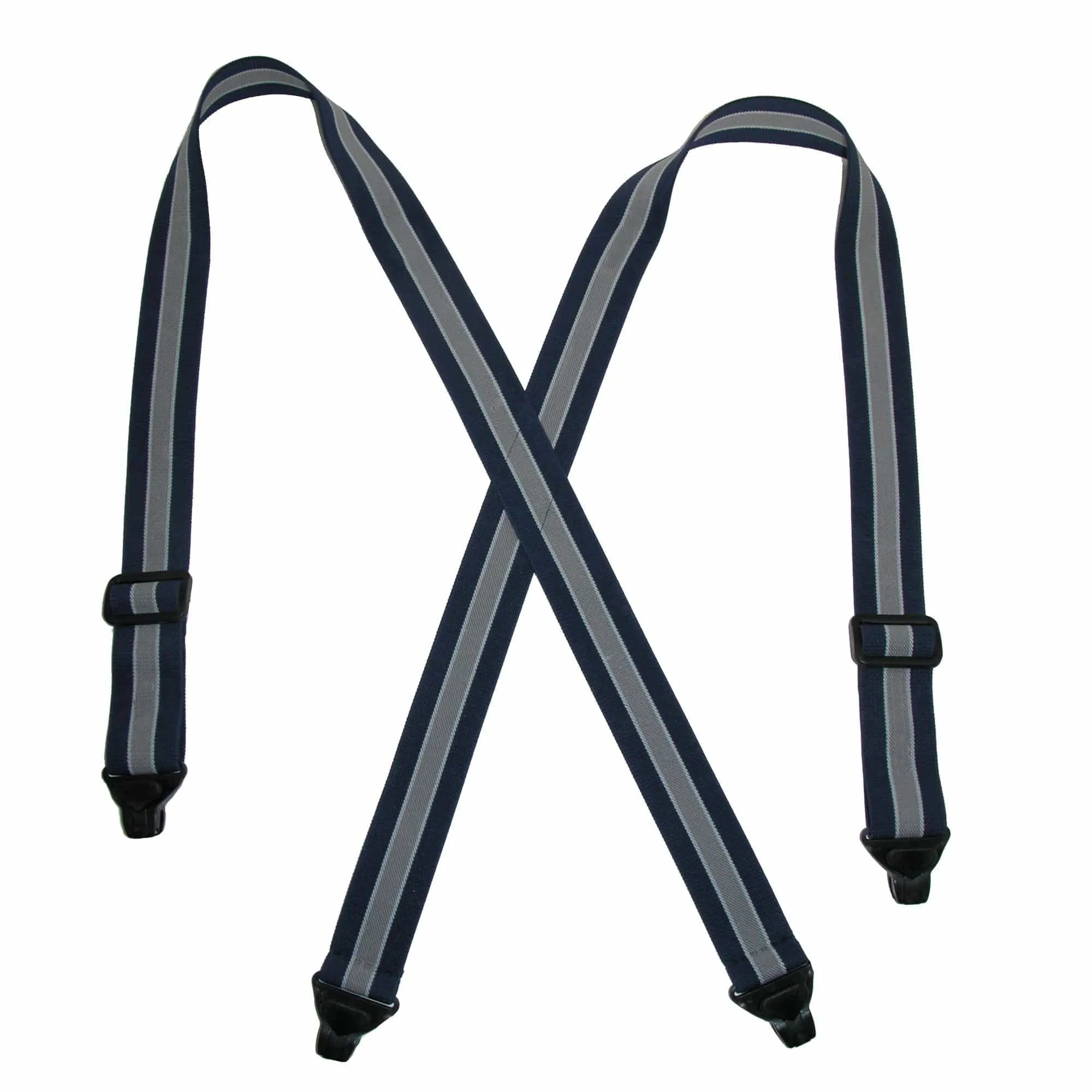 CTM® Men's Elastic Plastic Clip-End TSA Compliant Airport Suspenders