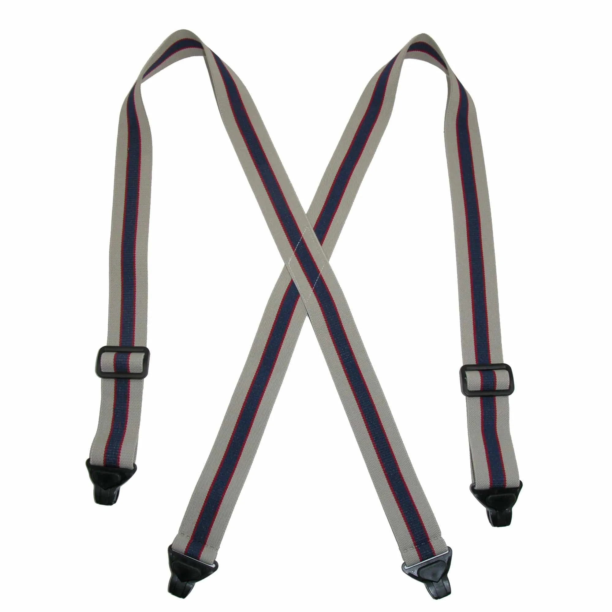 CTM® Men's Elastic Plastic Clip-End TSA Compliant Airport Suspenders