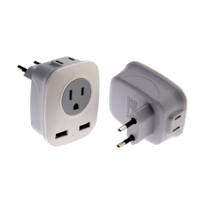 Dual USB Euro Adapter