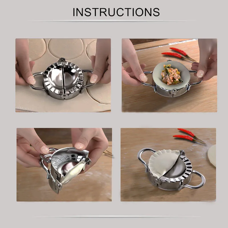 Dumpling Tools Jiaozi Maker Mould Eco-Friendly Pastry Stainless Steel Kitchen Tools Dough Cutter for Kitchen Making Tools
