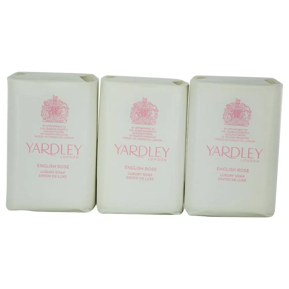 English Rose Yardley 3 x 3.5 Oz Luxury Soap by Yardley London for Women - 104 Ml