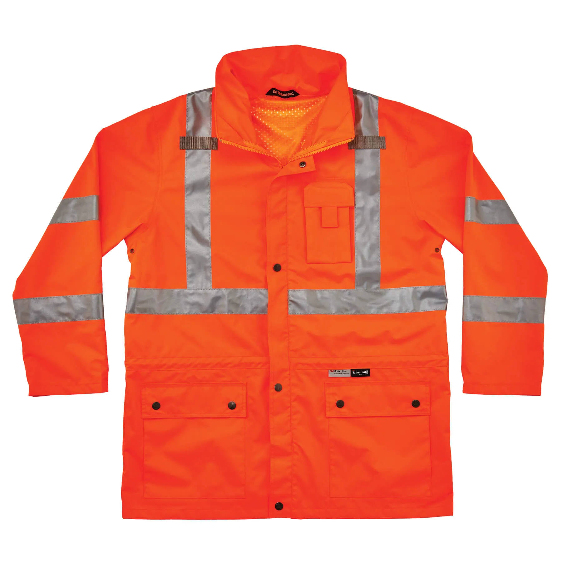 Ergodyne 24376 GloWear 8385 Type R Class 3 4-in-1 Jacket, 2XL, HV Orange