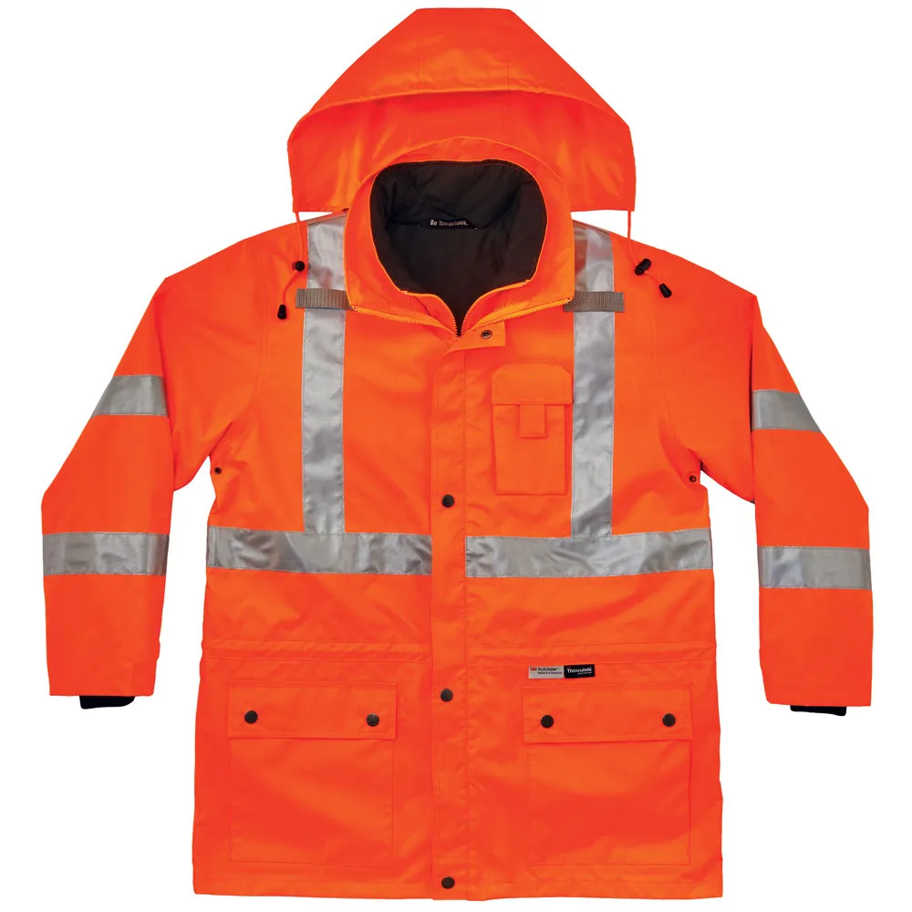 Ergodyne 24376 GloWear 8385 Type R Class 3 4-in-1 Jacket, 2XL, HV Orange