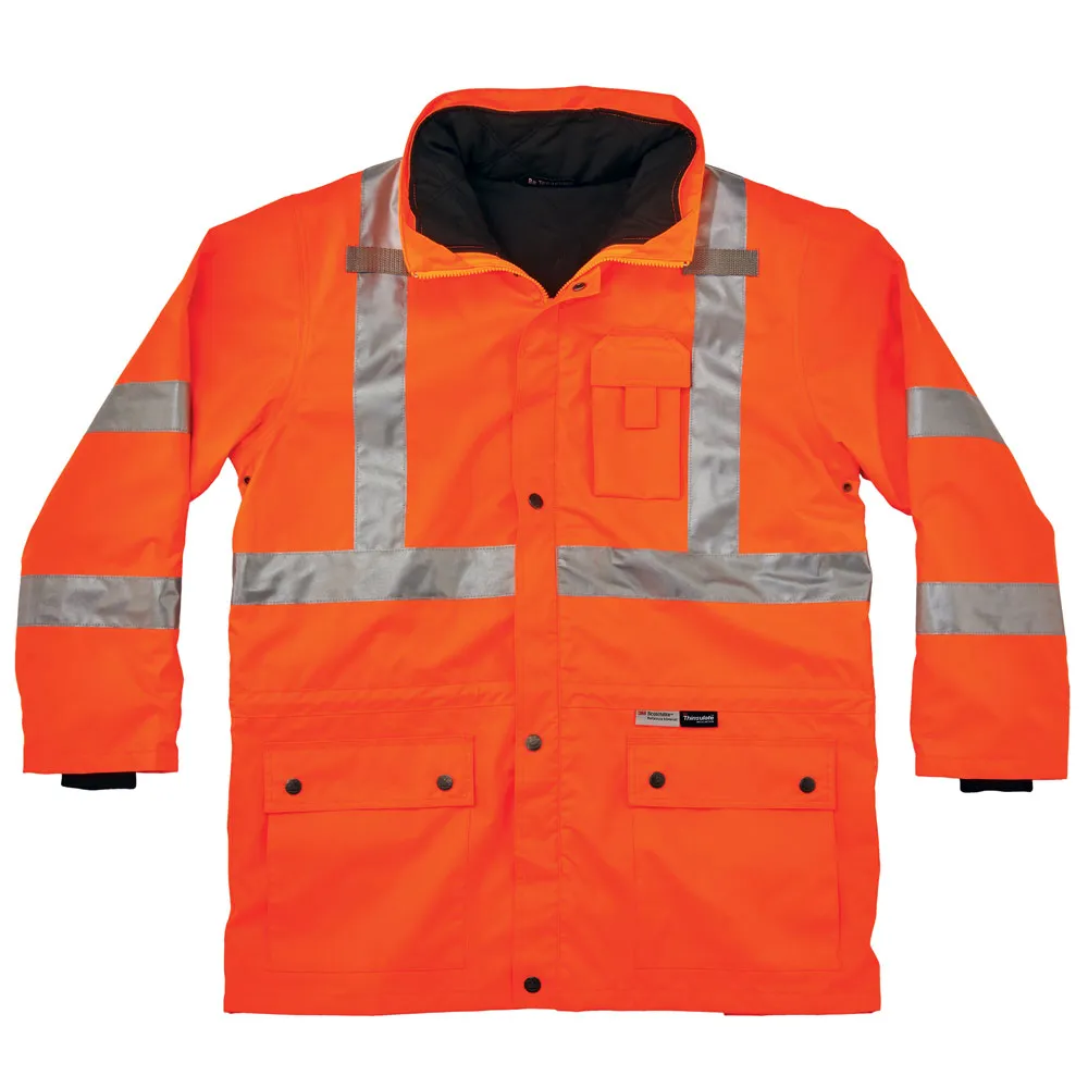 Ergodyne 24376 GloWear 8385 Type R Class 3 4-in-1 Jacket, 2XL, HV Orange