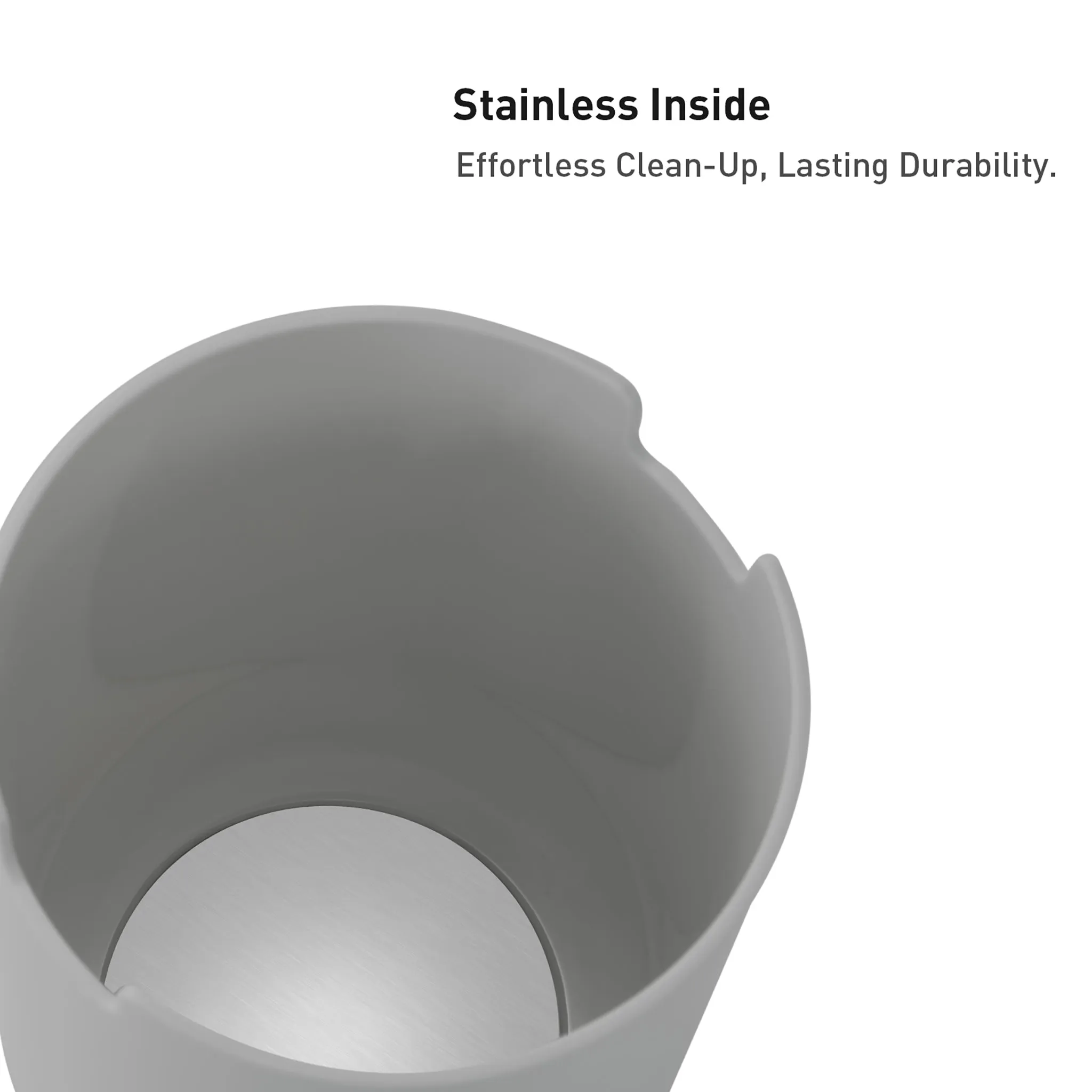 Fandy Table Bin with Swing-Top Lid - Gray 1.5L / 0.4 Gal