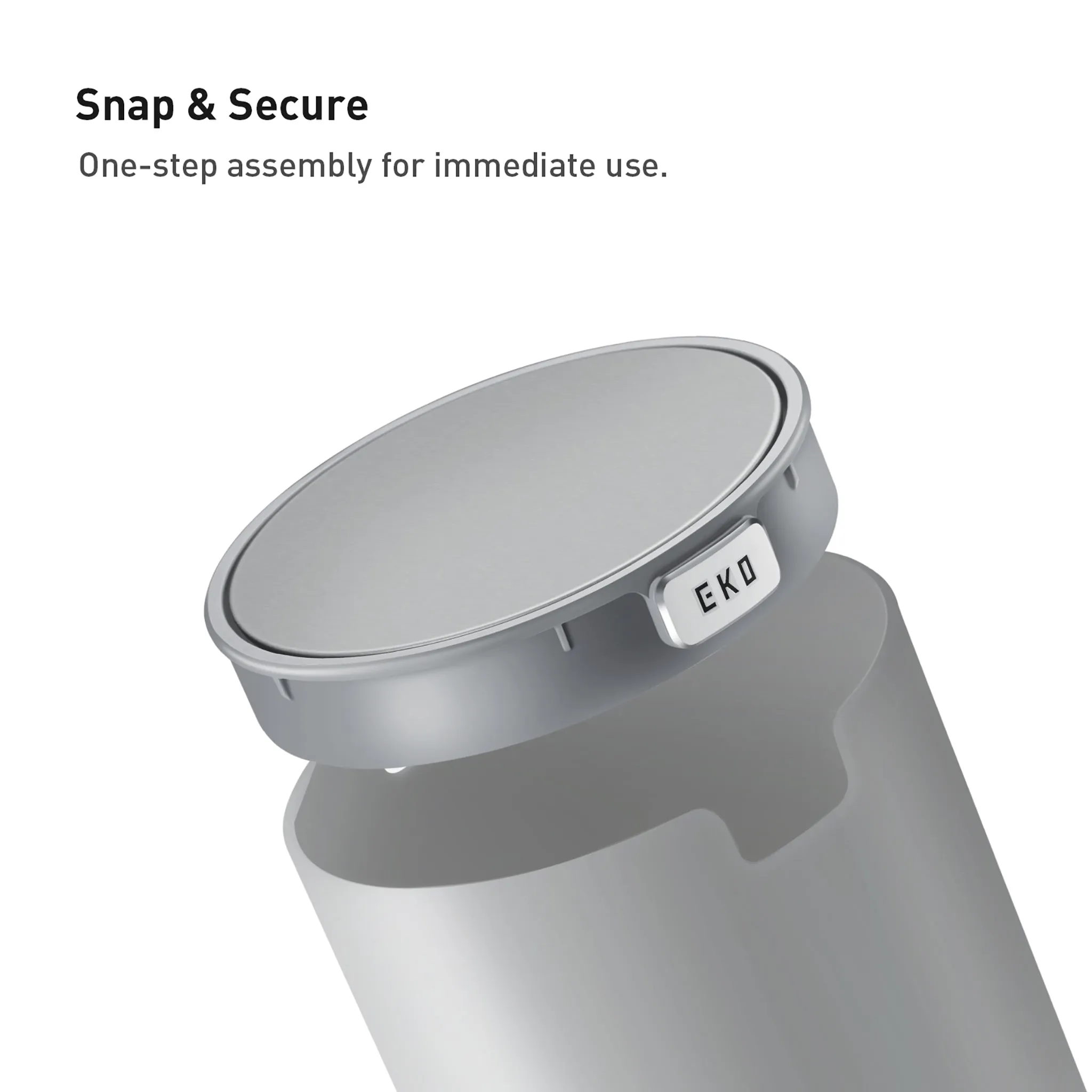 Fandy Table Bin with Swing-Top Lid - Gray 1.5L / 0.4 Gal
