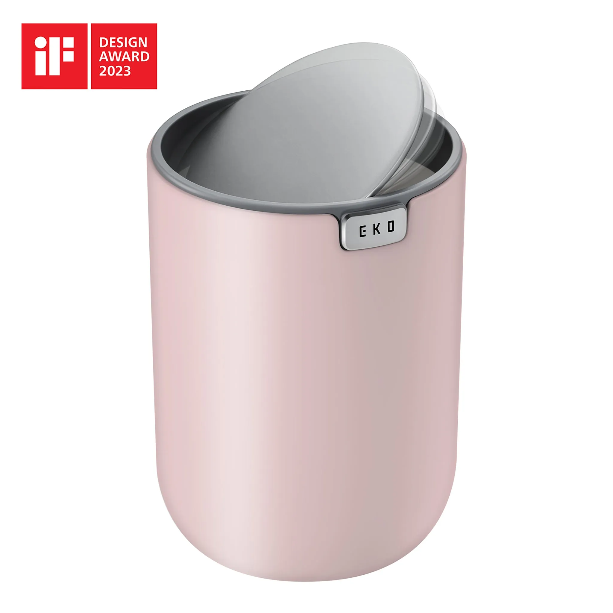 Fandy Table Bin with Swing-Top Lid - Pink 1.5L / 0.4 Gal