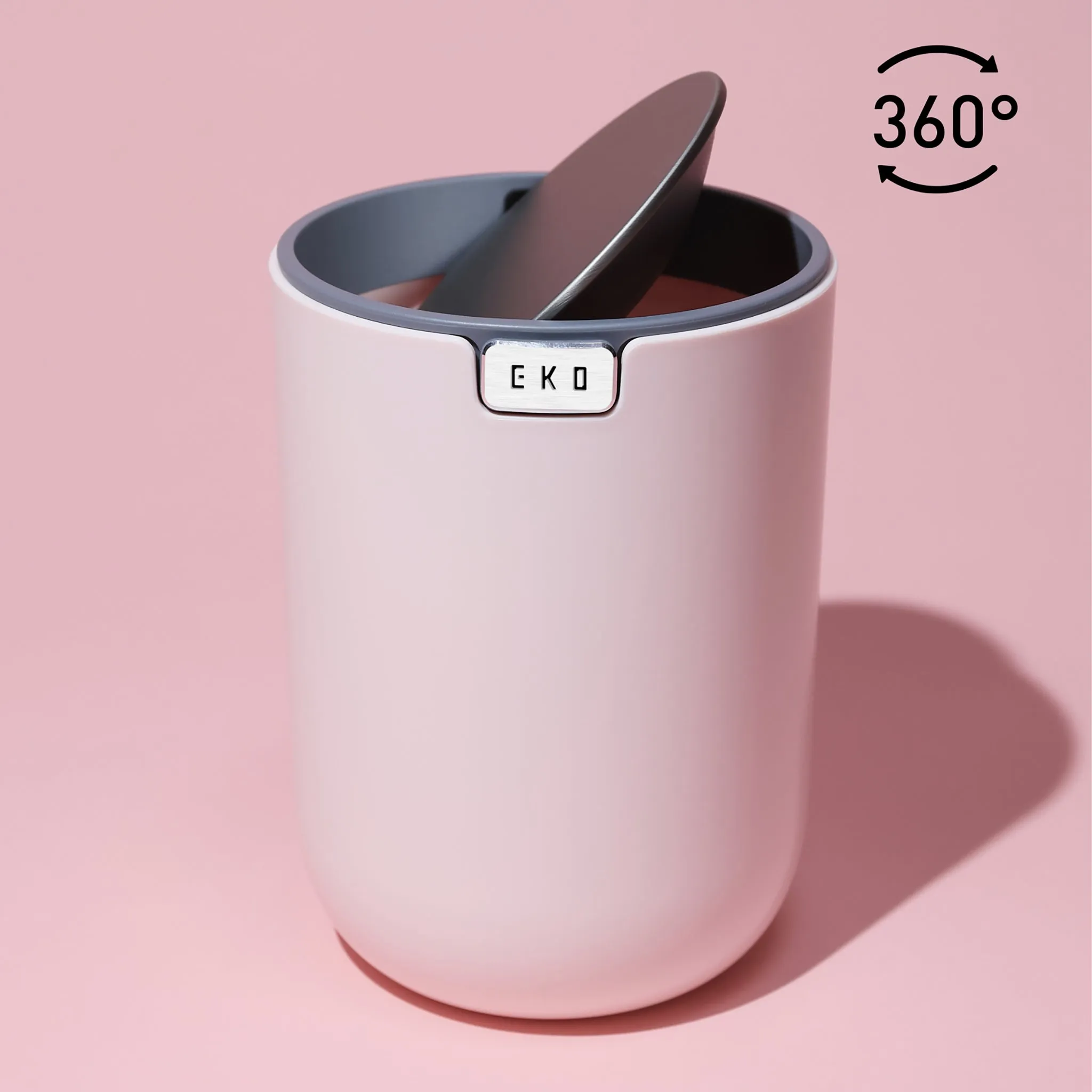 Fandy Table Bin with Swing-Top Lid - Pink 1.5L / 0.4 Gal