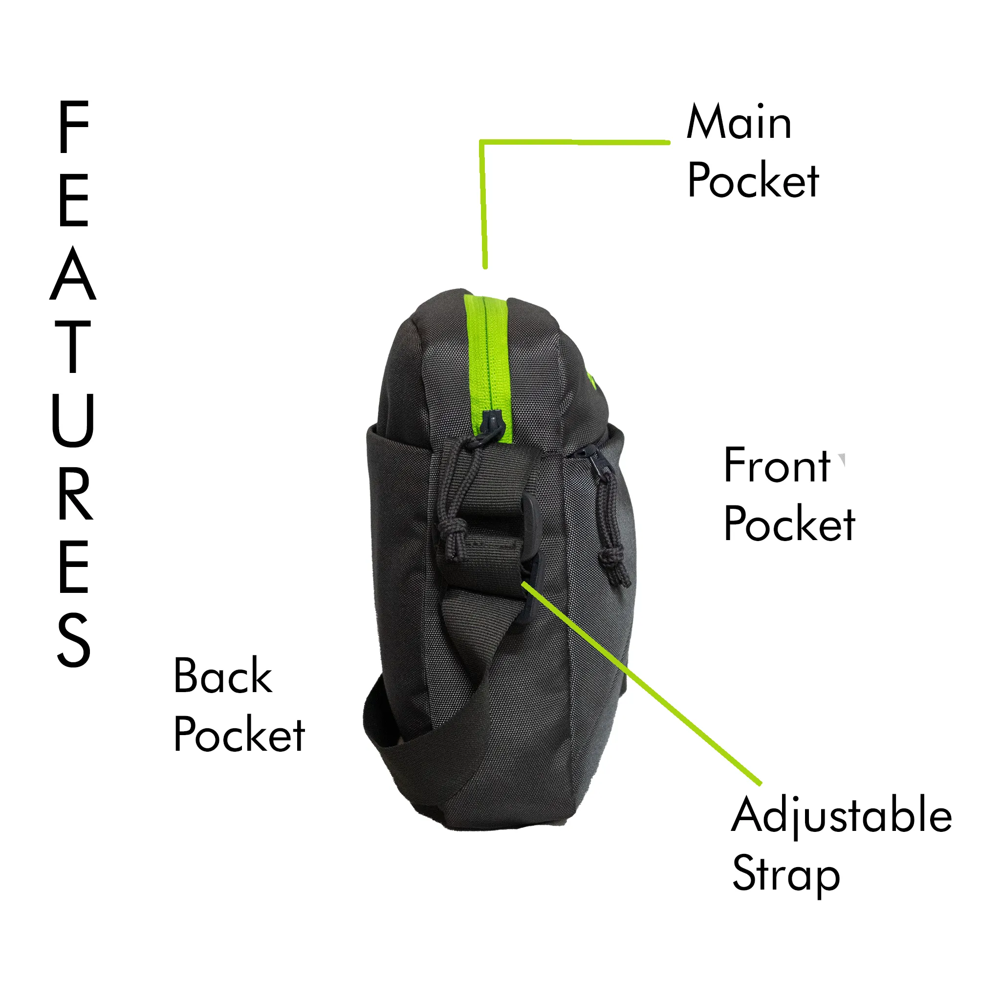 Fargo 2.6L Grey Sling Bag