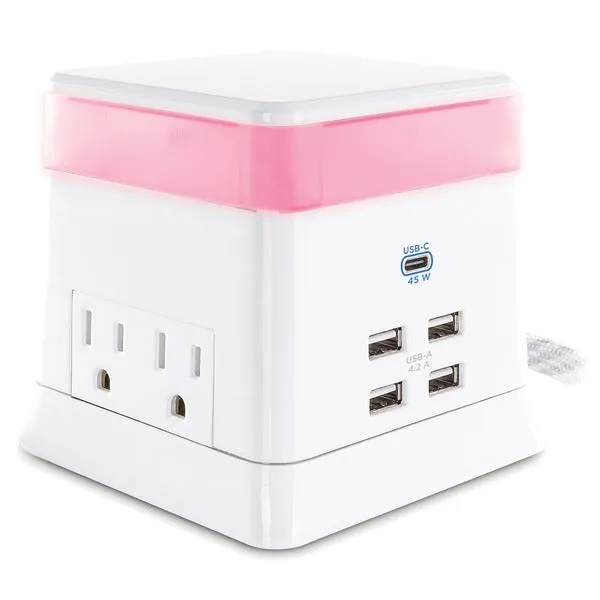 Home Office Series PS406UC Charge and Glow Power Station with Surge Protection