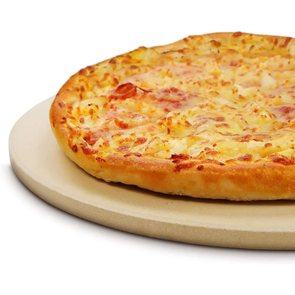 Humos 15-Inch Pizza Stone, GW Apron & BBQ Gloves Bundle
