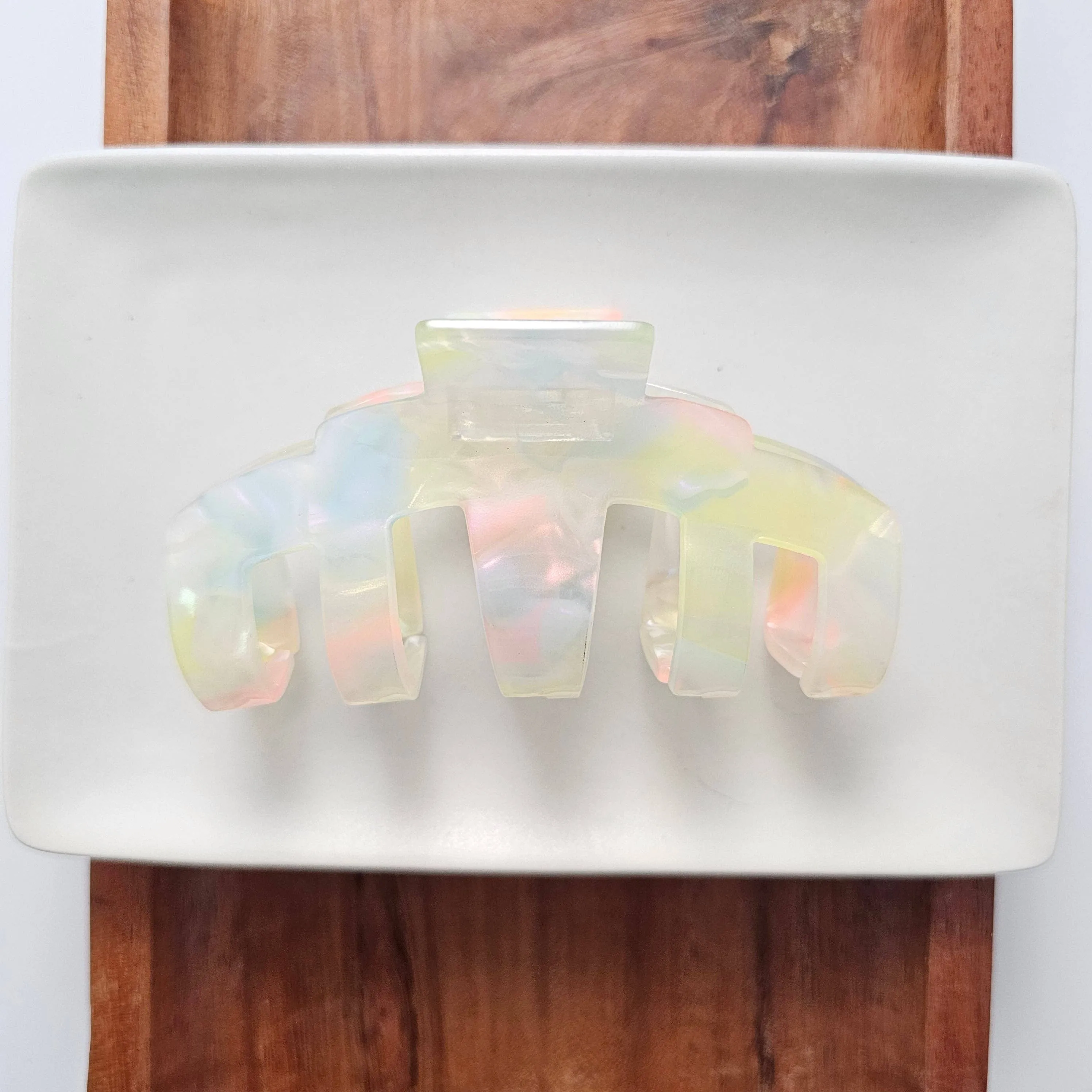 Iridescent Neon Hair Claw Clip
