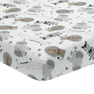 Jungle Safari Fitted Mini Crib Sheet
