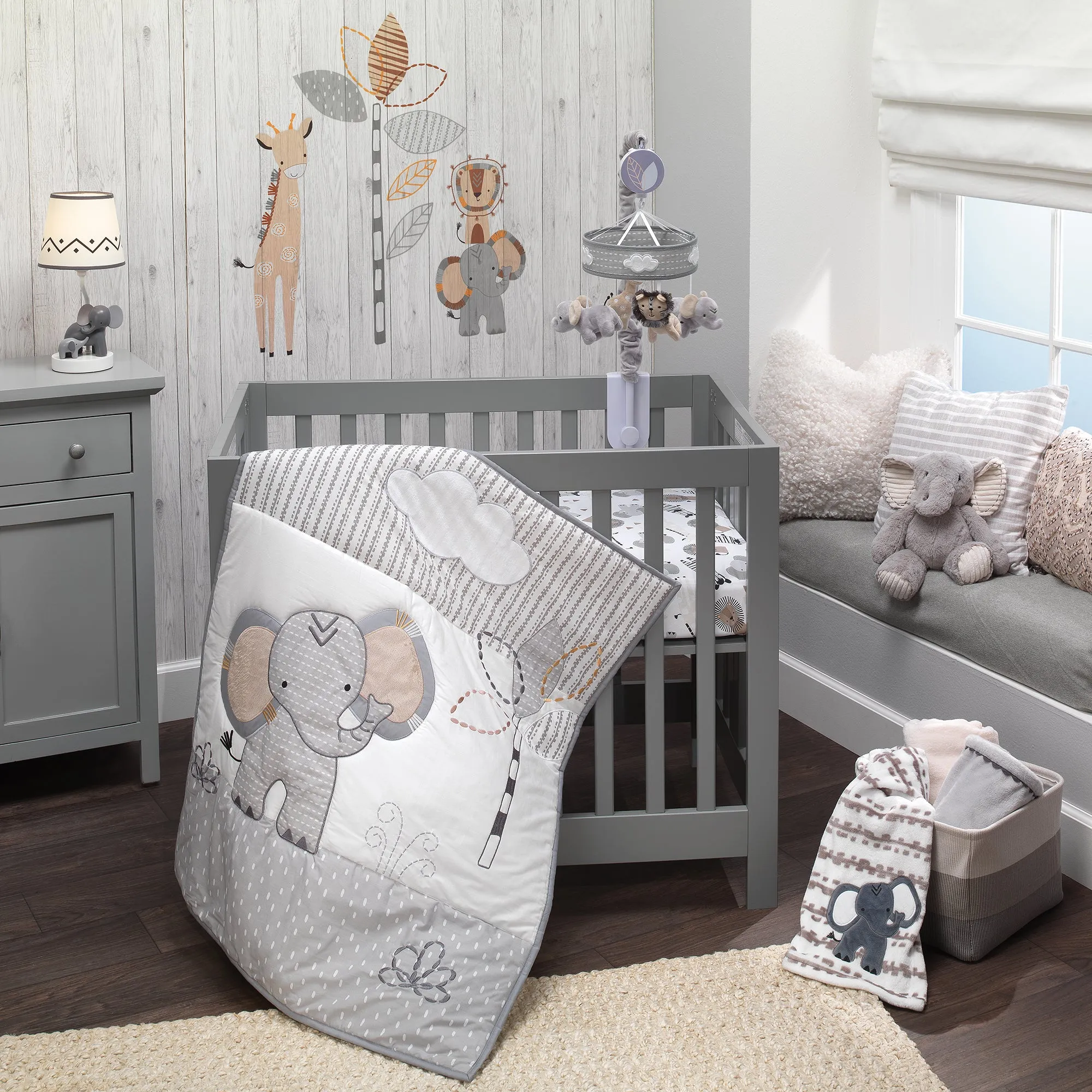 Jungle Safari Fitted Mini Crib Sheet